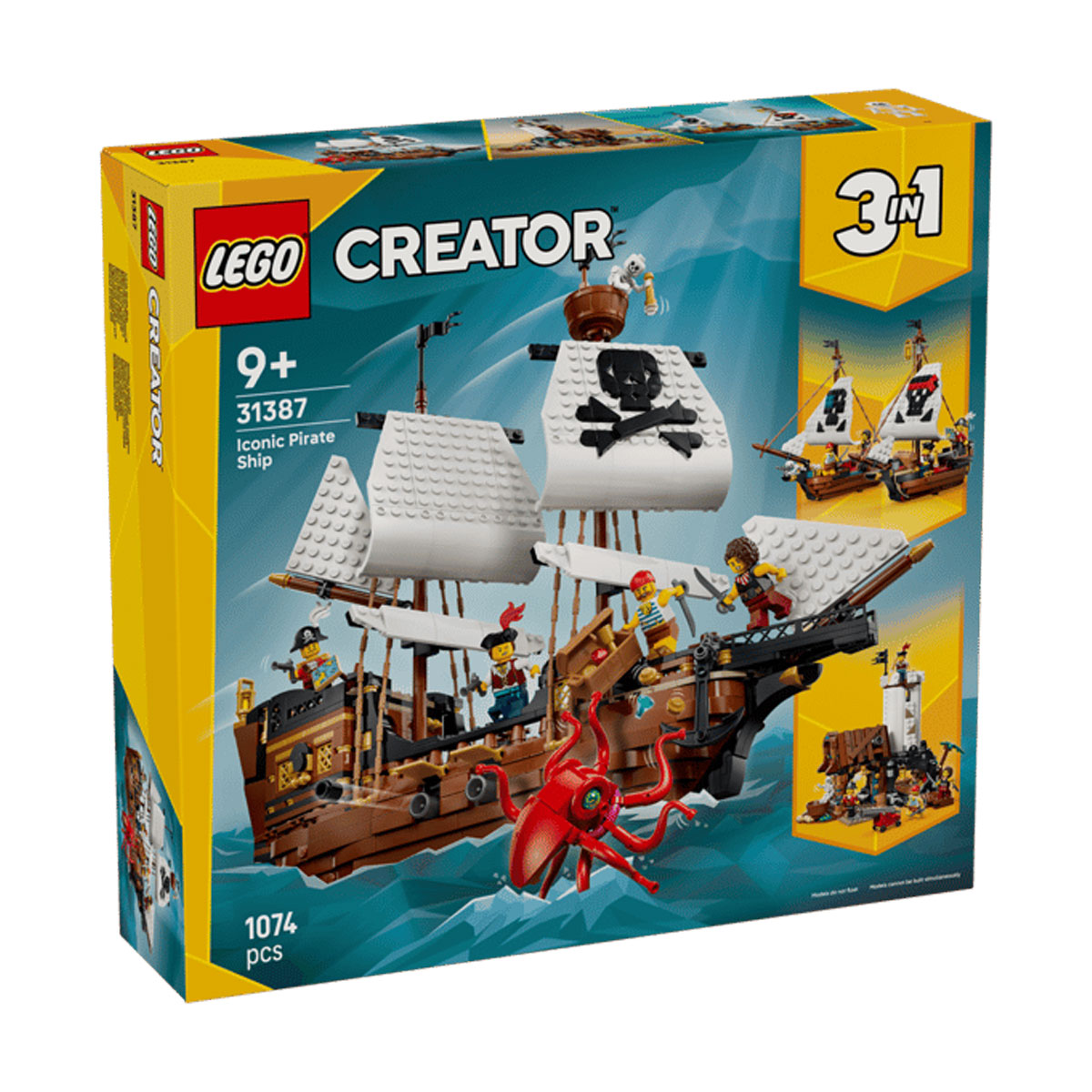 Конструктор LEGO Creator Культовий піратський корабель, 1074 деталі, від 9 років (31387)